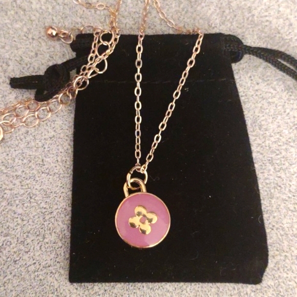 Louis Vuitton Jewelry - L v flower pendant necklace , violet brand new